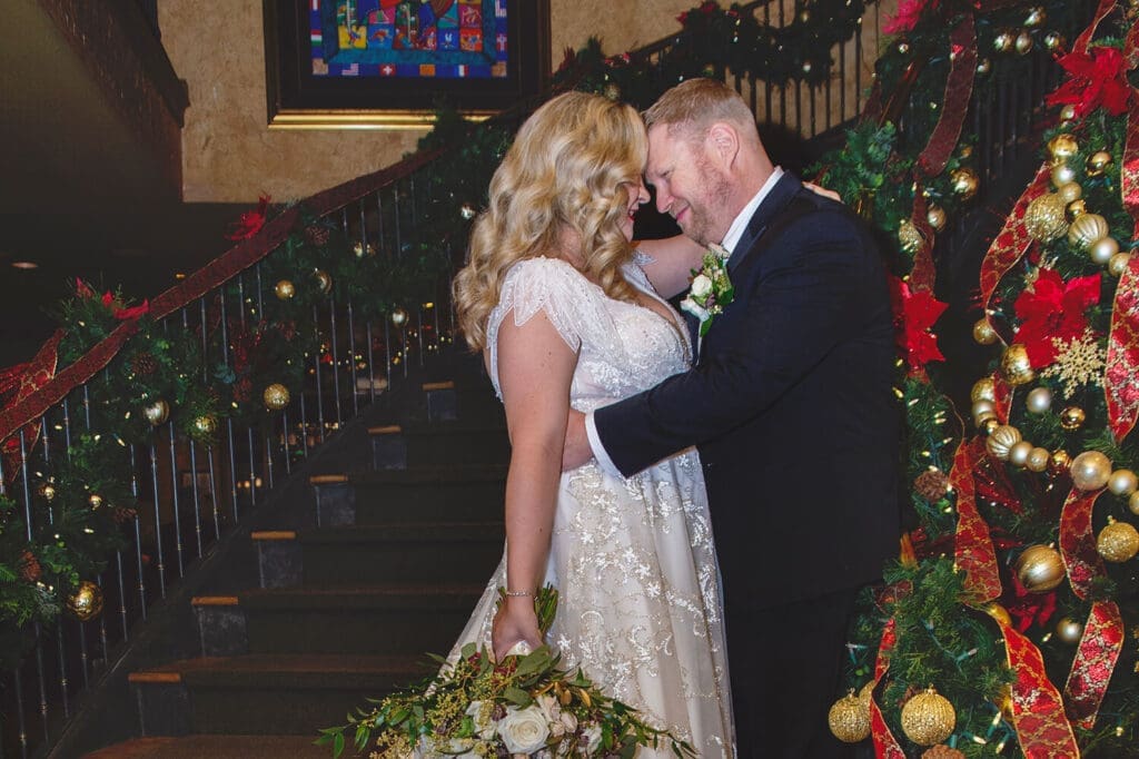 Wedding couple marry on New Years Eve