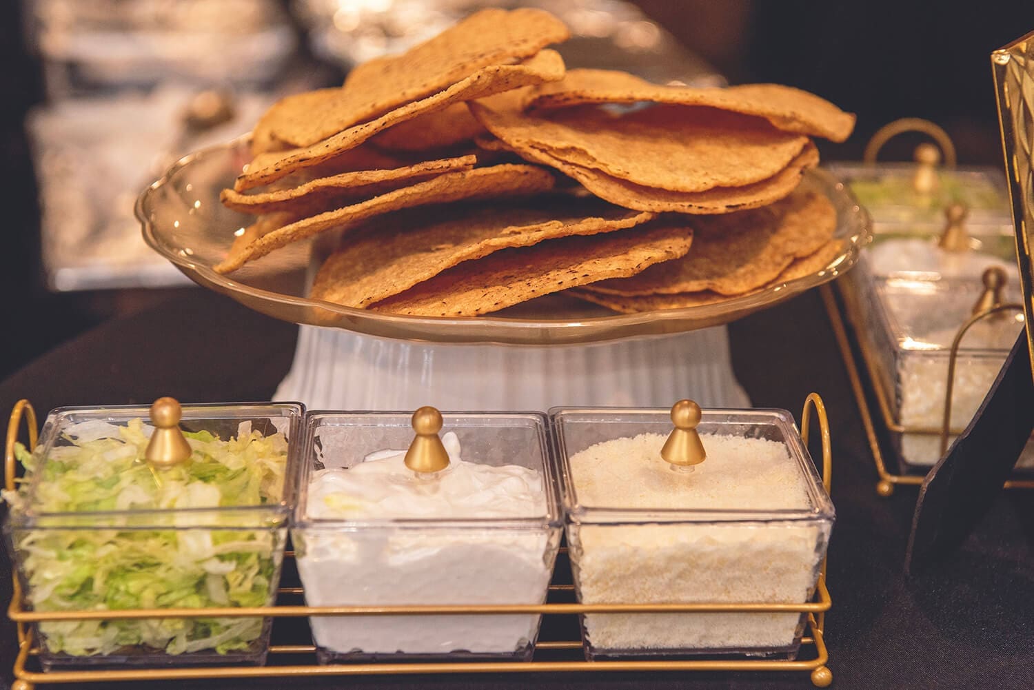 Authentic cuisine at a wedding reception.