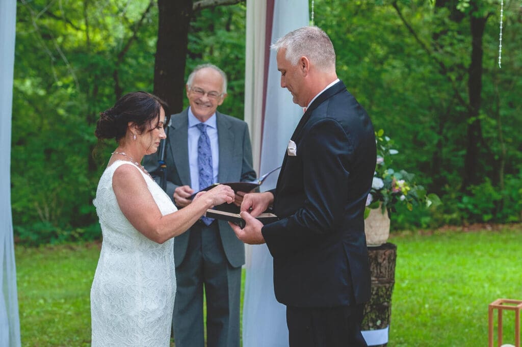 Small wedding backyard ceremony