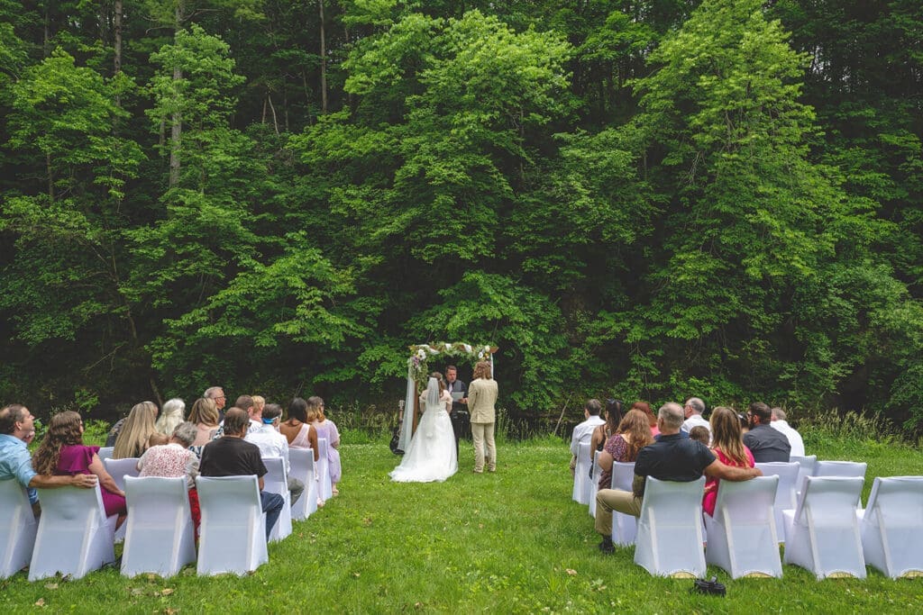 Intimate outdoor wedding in Oregon, IL