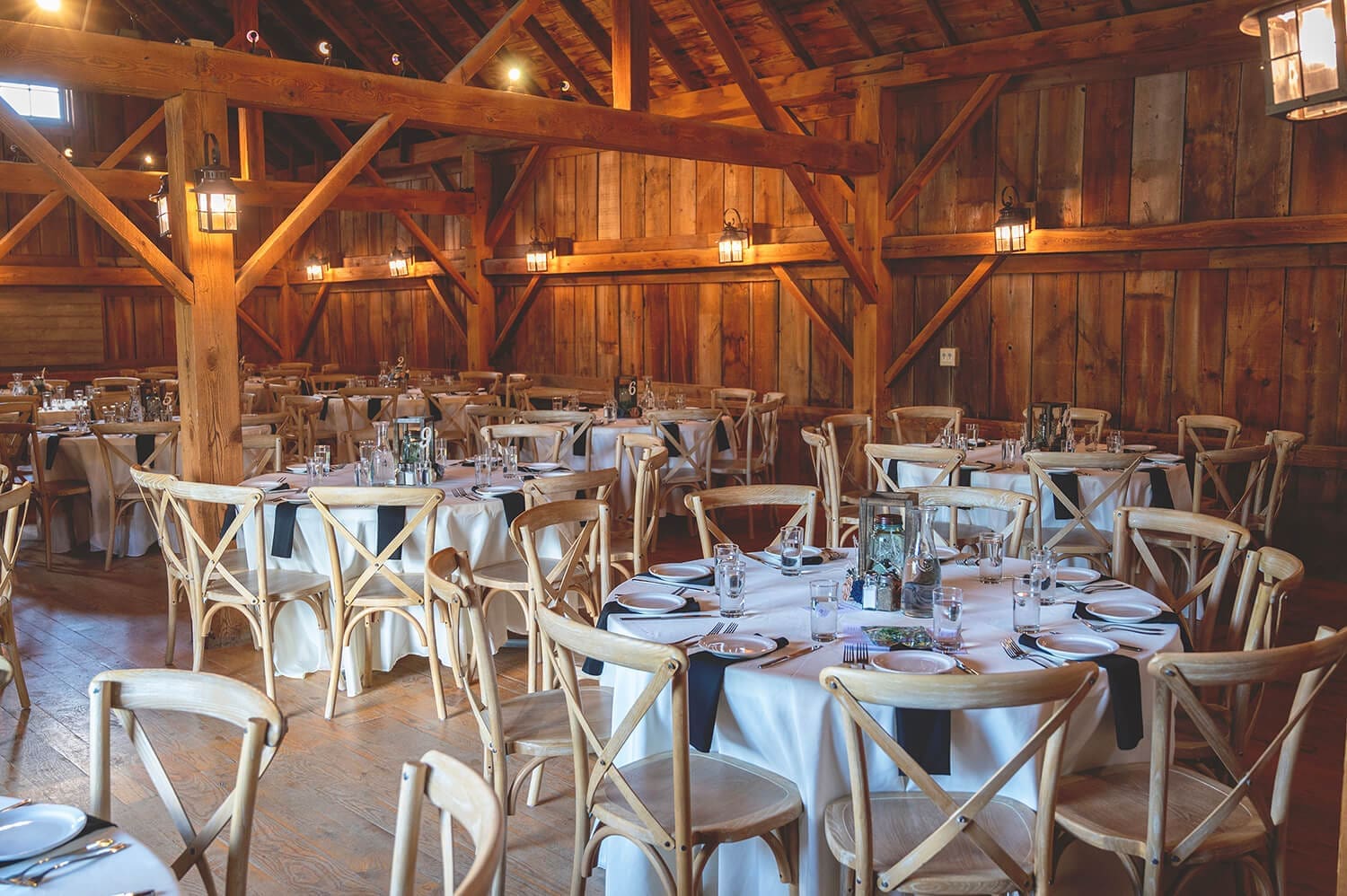 Barn wedding weather can be warm with high heat