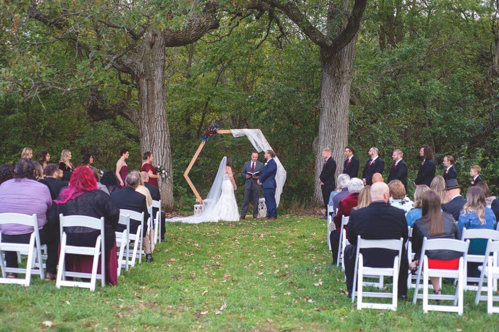 Outdoor wedding ceremony