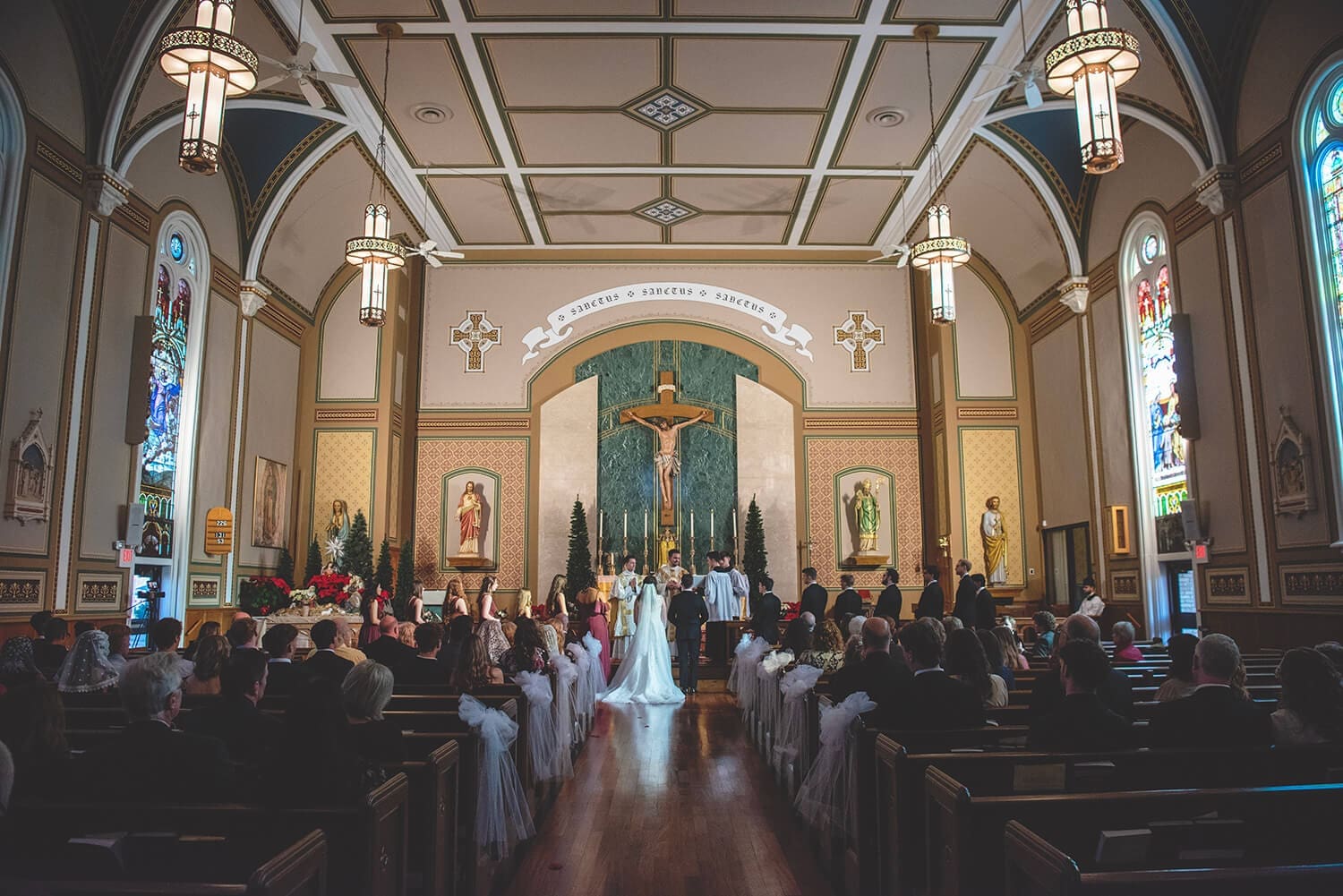 Catholic church wedding ceremony