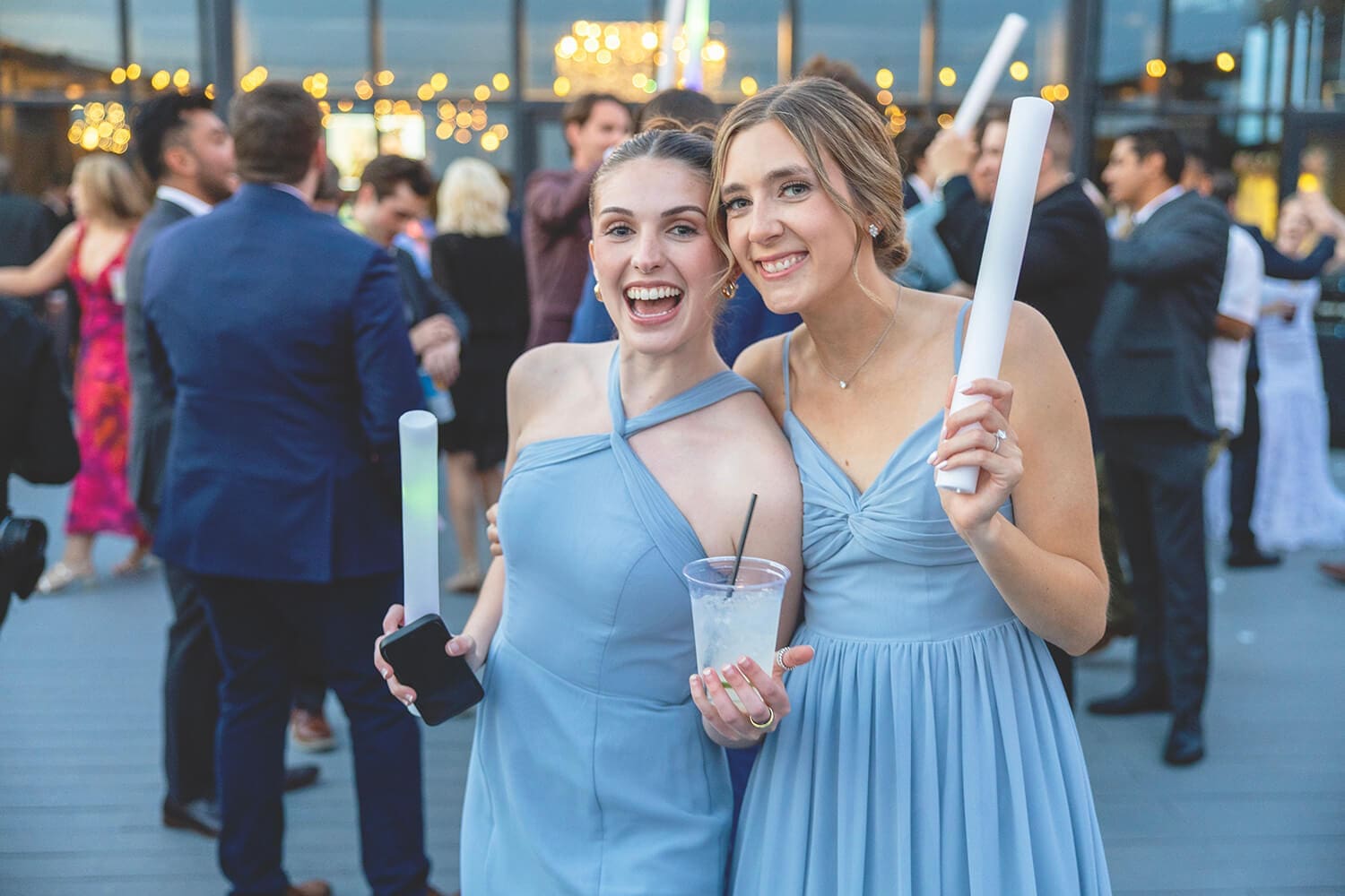 Wedding guests enjoying reception at The Standard in Rockford, IL